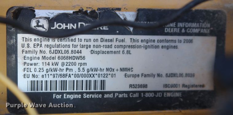 image for item DR6782 2006 John Deere 544J  wheel loader