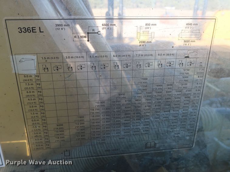 image for item DR6791 2011 Caterpillar 336E L  excavator