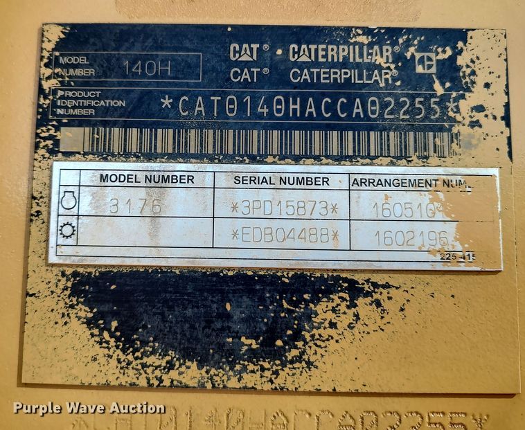 image for item DR6794 2006 Caterpillar 140H  motor grader