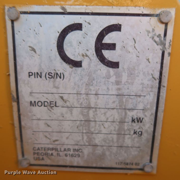 image for item DR6796 2001 Caterpillar 966G  wheel loader