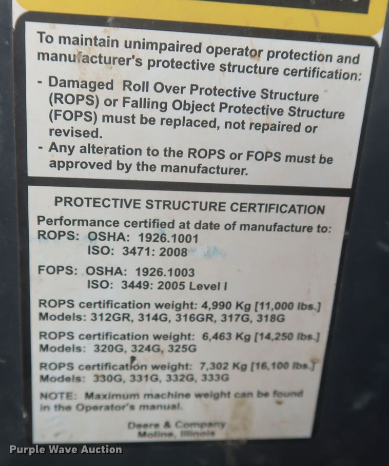 image for item DR6801 2019 John Deere 331G  tracked skid steer loader