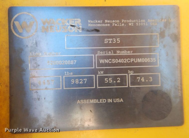 image for item DR8041 Wacker Neuson ST35  tracked skid steer loader