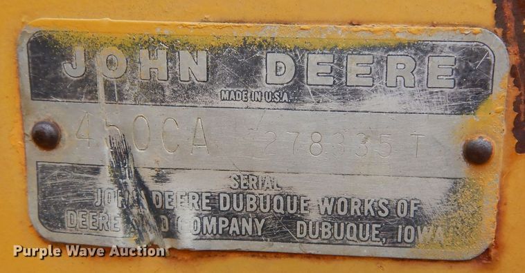 image for item DS6308 1977 John Deere 450C  track loader
