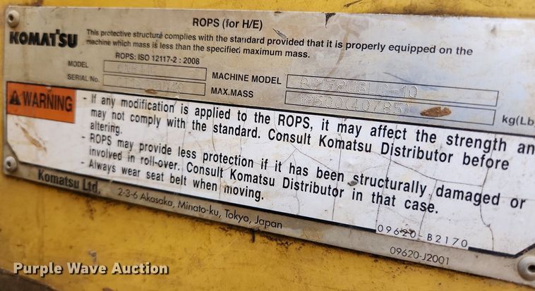 image for item EA9436 2013 Komatsu PC138USLC-10  excavator
