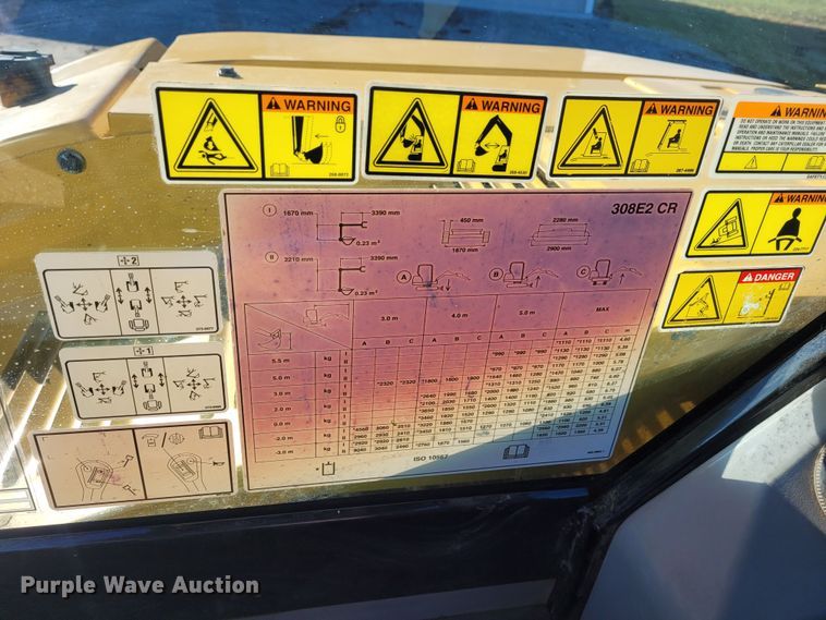 image for item FC9203 2017 Caterpillar 308E2 CR  mini excavator