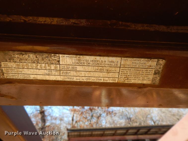 image for item HG9284 1989 Case 1155E  track loader