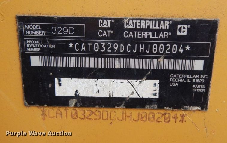image for item HG9346 2009 Caterpillar 329D L  excavator