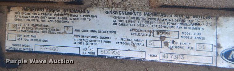 image for item HQ9540 1998 Mack RD600  dump truck