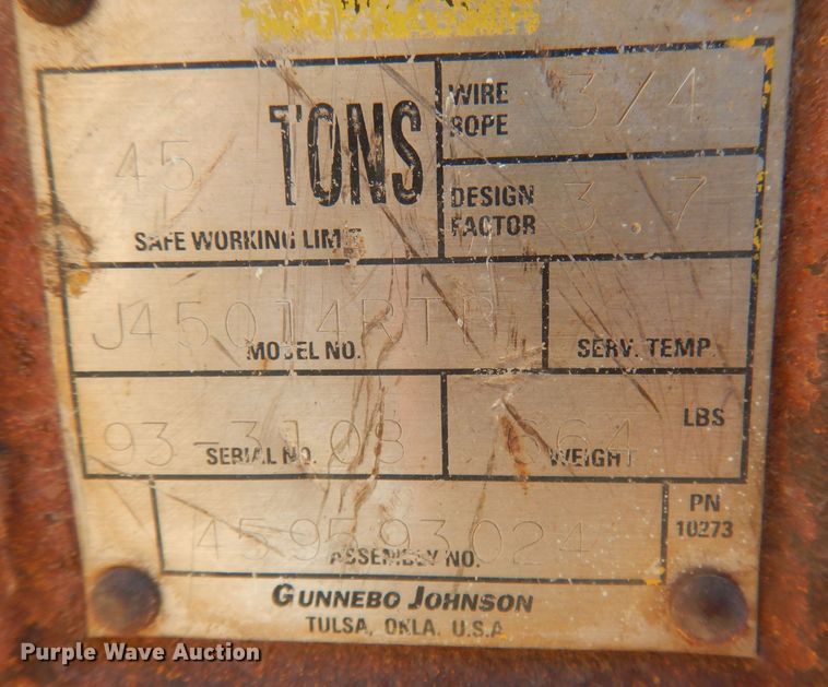 image for item HQ9543 1973 Grove TM375  crane