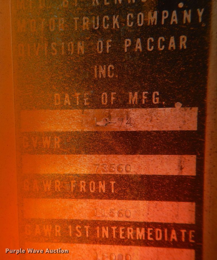 image for item HQ9556 1974 Kenworth W900  dump truck