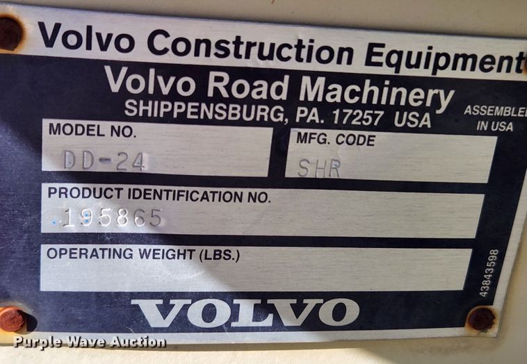 image for item JB9691 2007 Ingersoll Rand DD-24  double drum vibratory roller