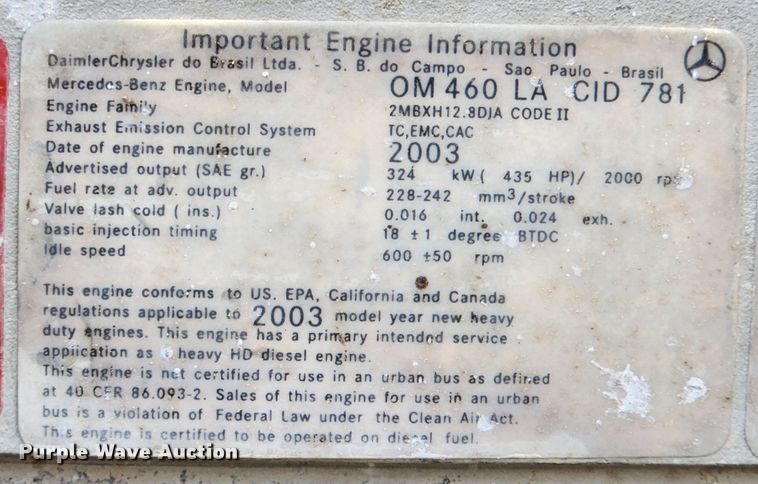 image for item JB9699 2004 Western Star 4900FA  dump truck