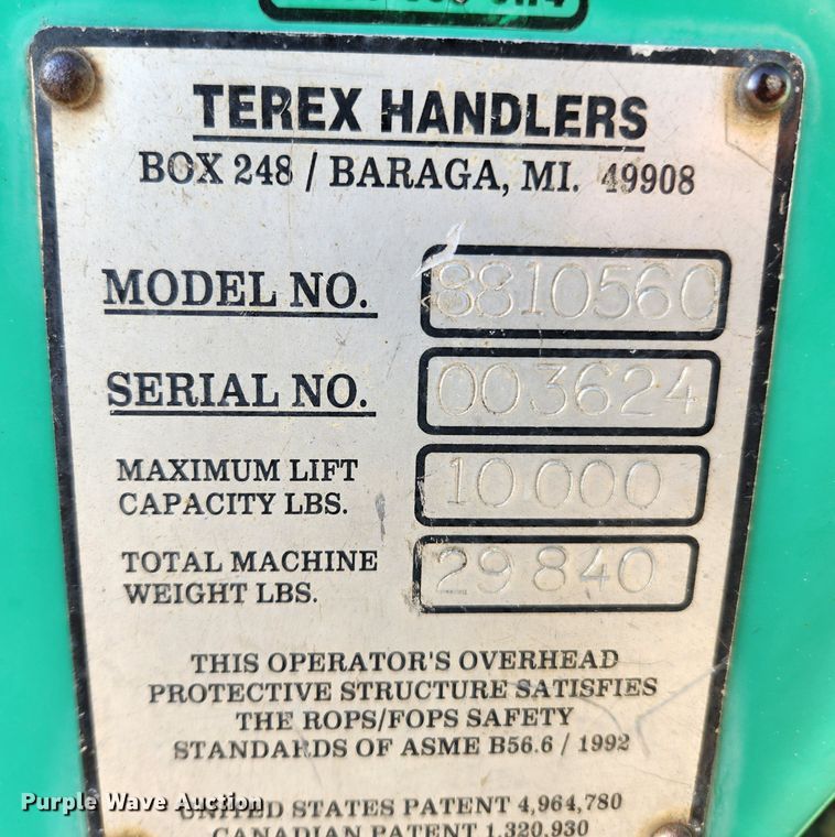 image for item JB9728 2000 Terex SS1056C Turbo  telehandler