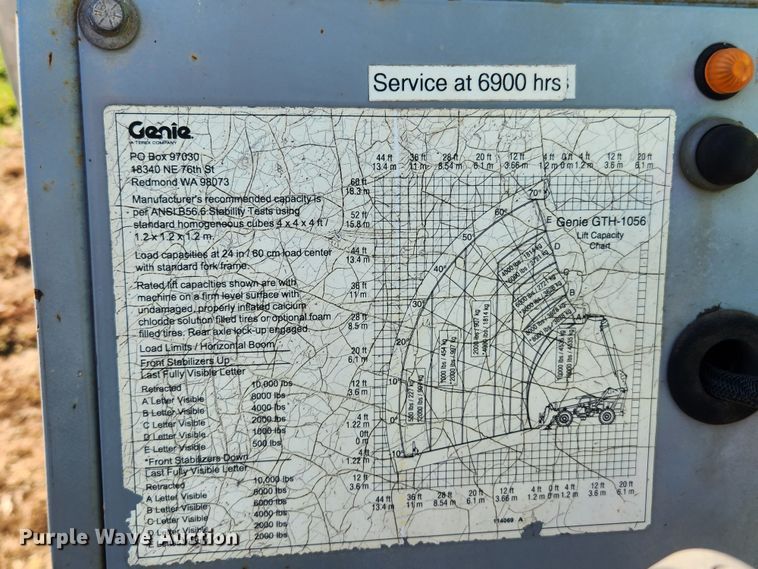 image for item JB9774 2006 Genie GTH-1056  telehandler