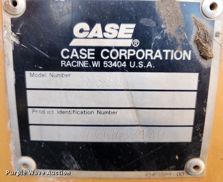 image for item JB9776 2003 Case CX330  excavator