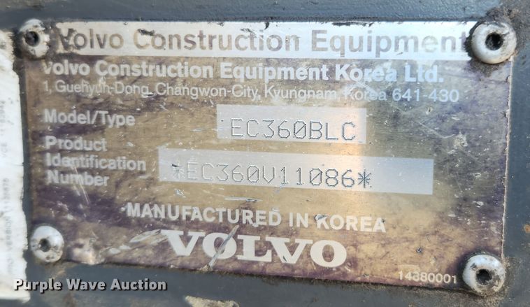 image for item JB9777 2004 Volvo EC360BLC  excavator