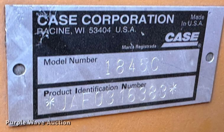 image for item JD9766 2000 Case 1845C  skid steer loader