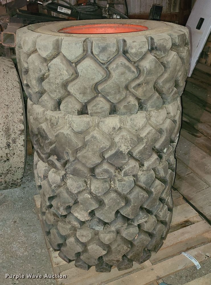 image for item JG9613 (4) Bobcat skid steer tires and wheels