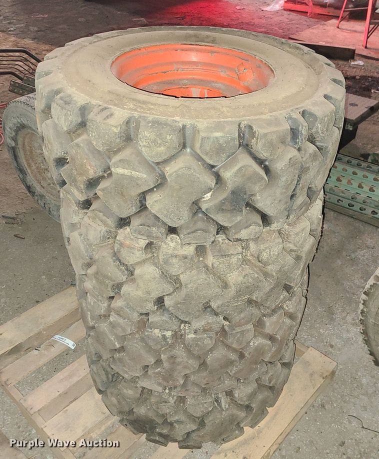 image for item JG9613 (4) Bobcat skid steer tires and wheels