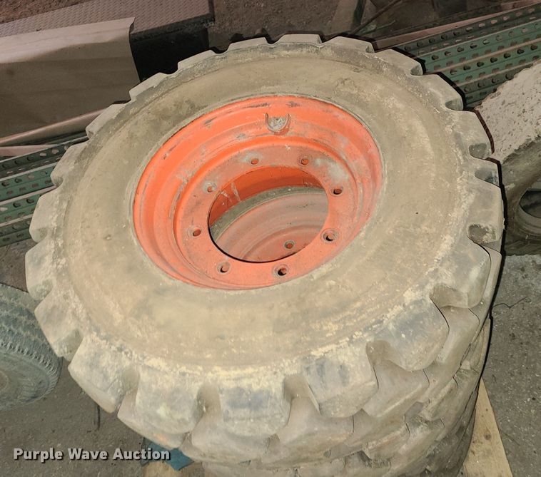 image for item JG9613 (4) Bobcat skid steer tires and wheels