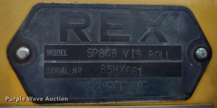 image for item JK9053 1979 Rexnord SP848  single drum vibratory roller