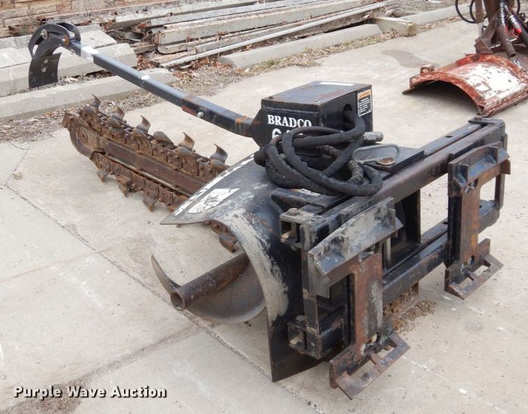 image for item JK9093 Bradco 617  skid steer trencher