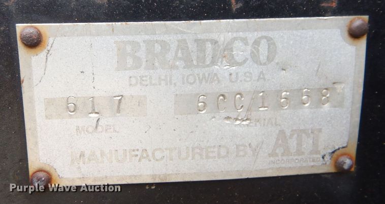 image for item JK9093 Bradco 617  skid steer trencher