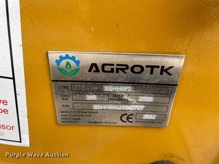 image for item JL9738 2022 Agrotk 680  skid steer breaker