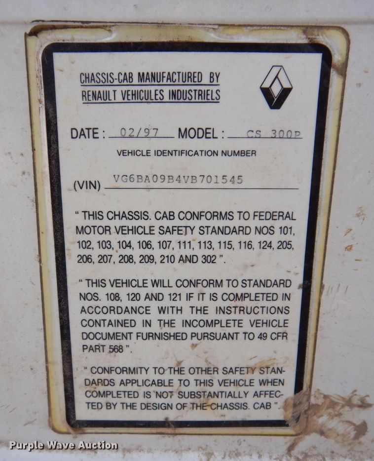 image for item JL9759 1997 Mack CS300P  dump flatbed truck