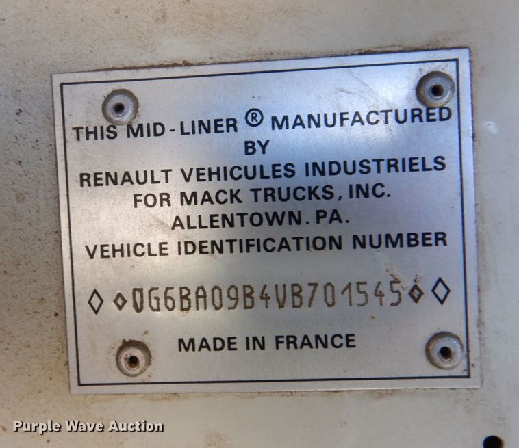 image for item JL9759 1997 Mack CS300P  dump flatbed truck