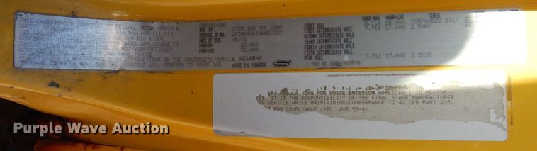 image for item JL9777 2004 Sterling L-Line  dump truck