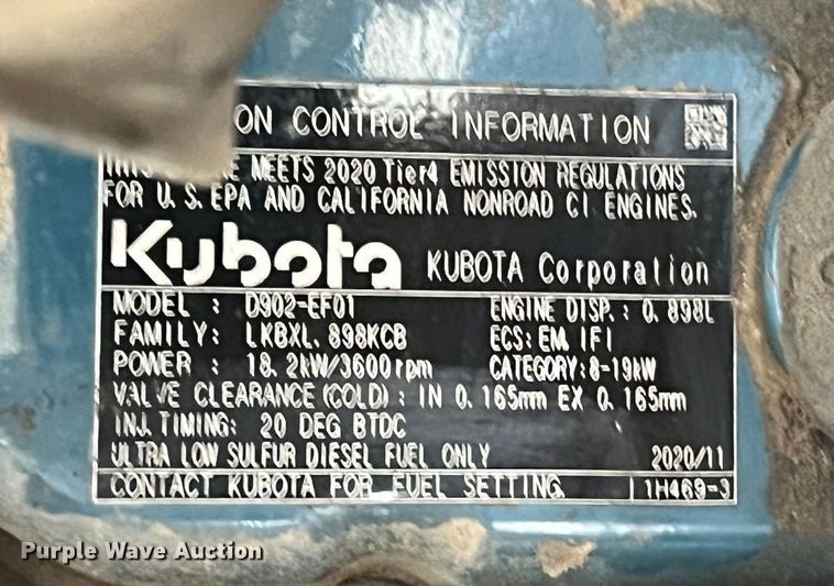 image for item JU9743 2021 Bobcat MT100  compact utility loader