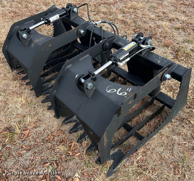 image for item JV9477 66"W skid steer grapple bucket