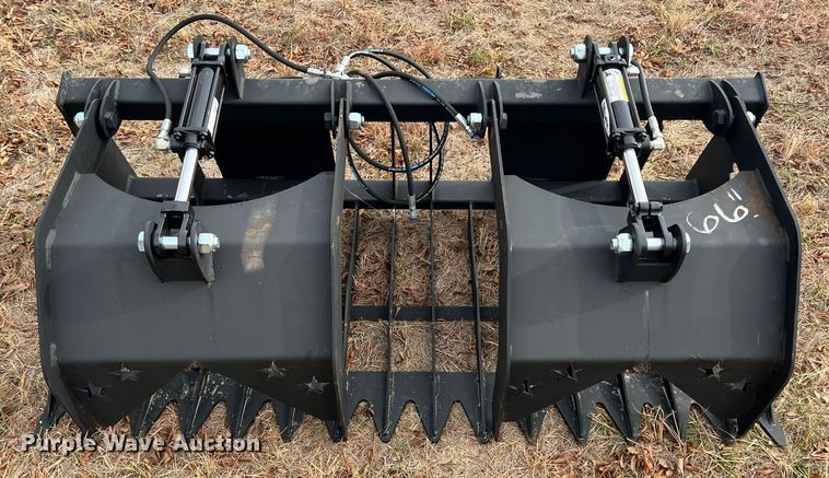 image for item JV9477 66"W skid steer grapple bucket