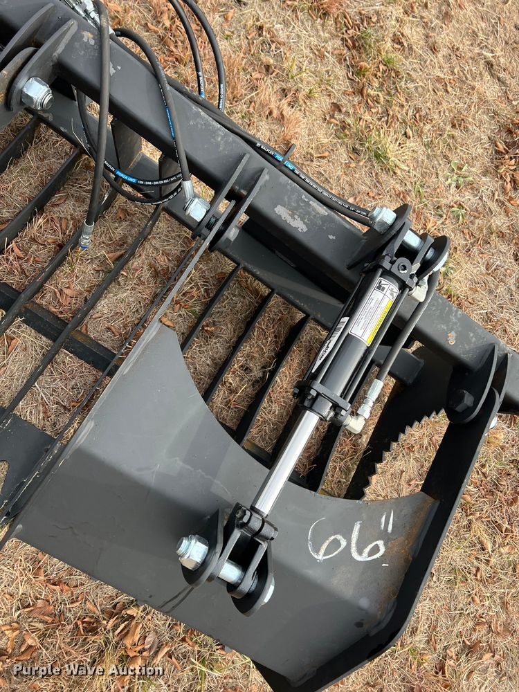 image for item JV9477 66"W skid steer grapple bucket