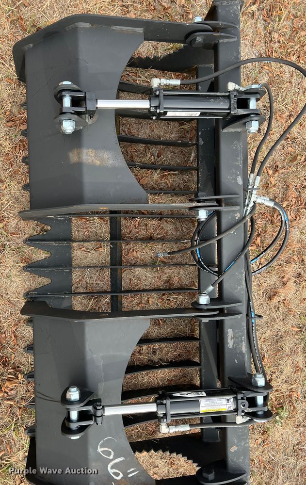 image for item JV9477 66"W skid steer grapple bucket