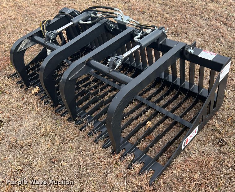 JCT 72"W skid steer grapple bucket in Yates Center, KS Item JV9479