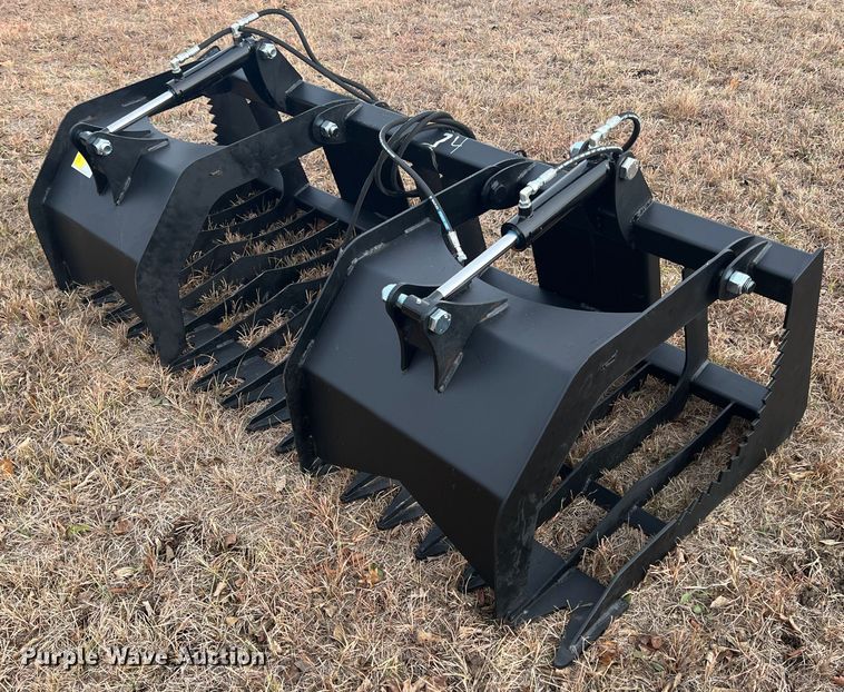 image for item JV9480 74"W skid steer grapple bucket