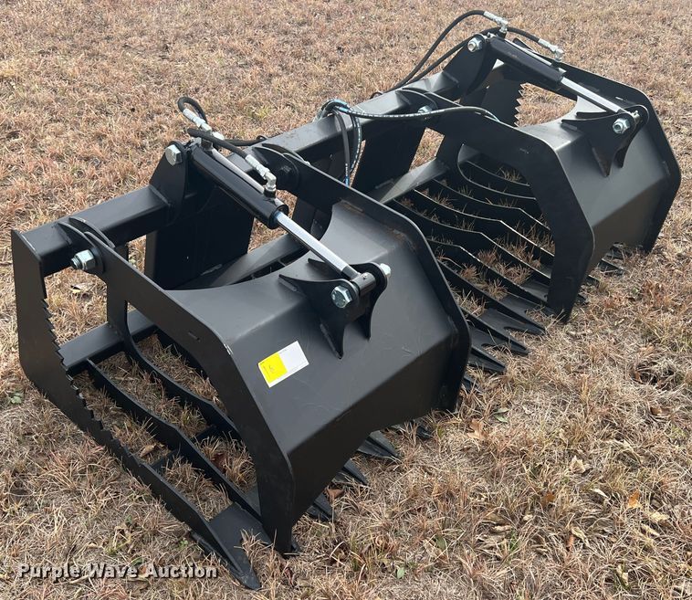 image for item JV9480 74"W skid steer grapple bucket