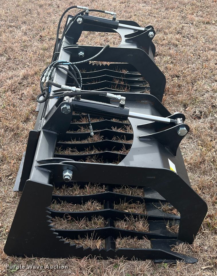 image for item JV9480 74"W skid steer grapple bucket
