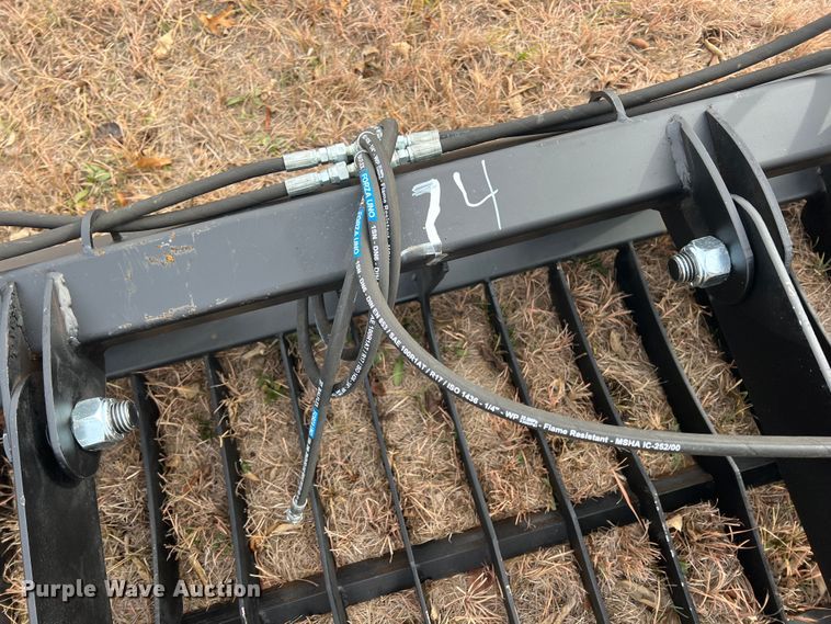 image for item JV9480 74"W skid steer grapple bucket
