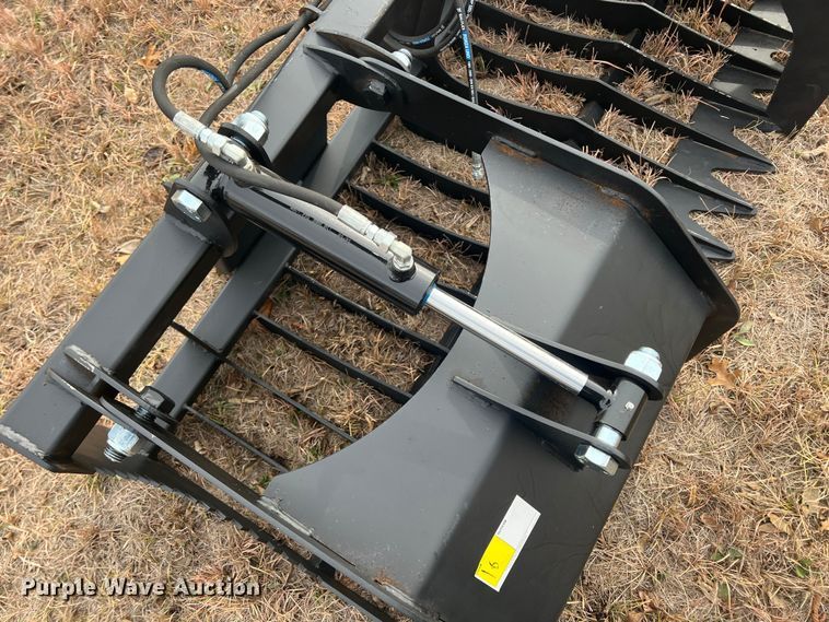 image for item JV9480 74"W skid steer grapple bucket