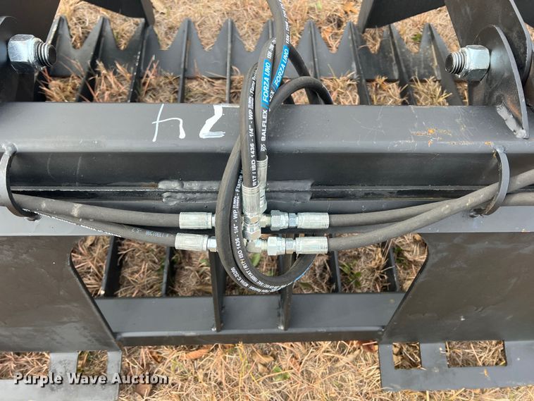 image for item JV9480 74"W skid steer grapple bucket