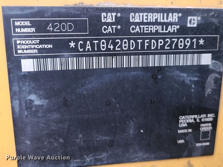 image for item JW9858 2006 Caterpillar 420D  backhoe