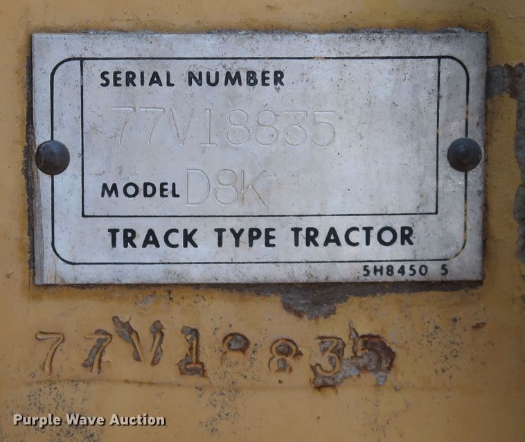 image for item JX9230 1984 Caterpillar D8K  crawler tractor