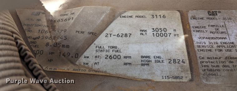 image for item JX9254 1998 Chevrolet C7500  utility / service truck