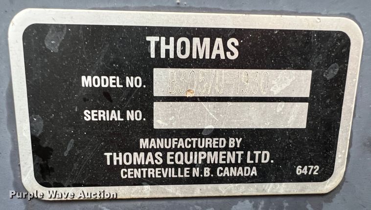 image for item KF9747 Thomas B305  skid steer grapple bucket