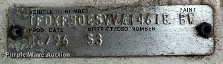 image for item KF9759 1997 Ford F800  digger derrick truck