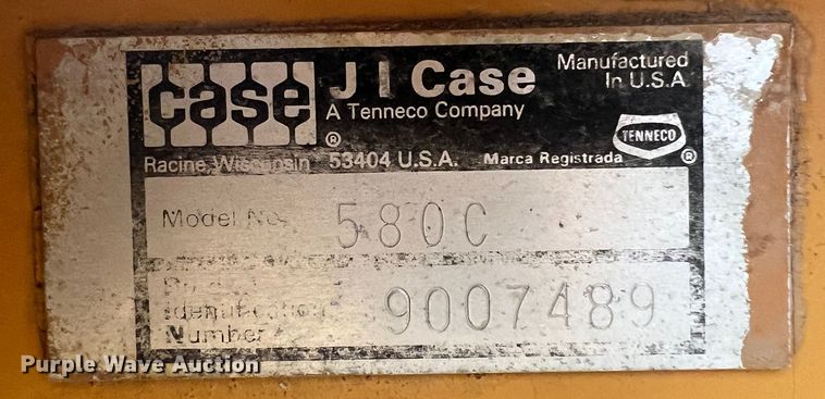 image for item KF9764 1980 Case 580C  backhoe