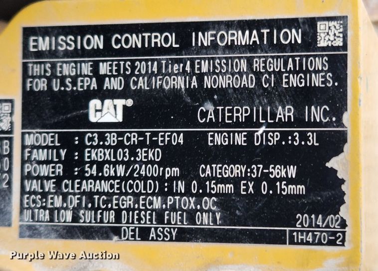image for item KT9579 2014 Caterpillar 246D  skid steer loader